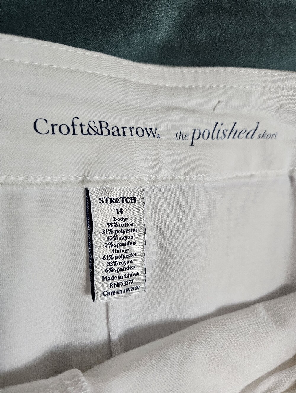croft & barrow White Polished Skort - Picture 3 of 7